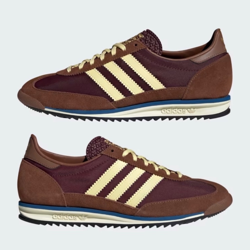 Adidas Originals SL 72 Brown Maroon Yellow EU 40 US 8 - 8.5